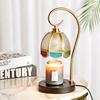 Vintage Stained Glass Candle Warmer Lamp with Dimmer