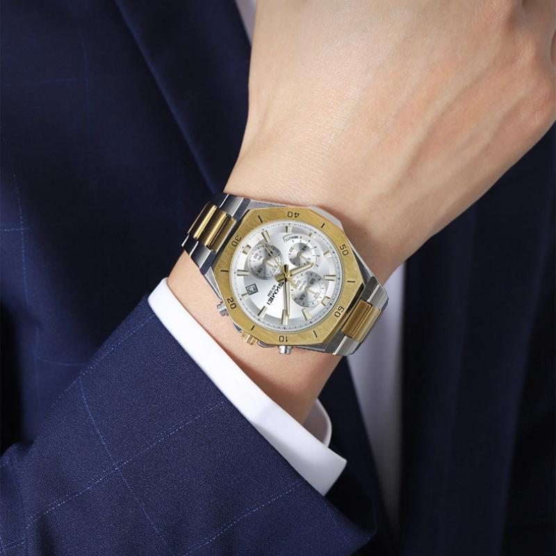 Skmei Men Watch Business Militray Wristwatch 6-Hand Chronograph Quartz Casual Fashion Luxury Relogio Masculino