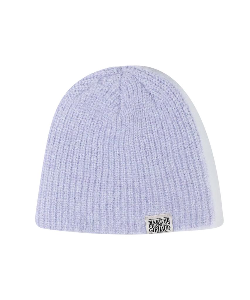 Malittepeulangsowajeobeo Classic Logo Hairy Beanie Light Purple