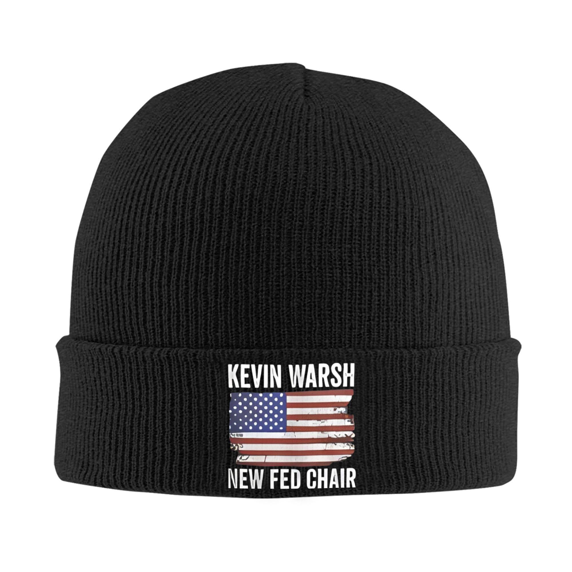 

Kevin Warsh 2026 Knitted Hat Trendy Caps Men Women Unisex Outdoor Sport Beanie Hats Winter Printed Elastic Bonnet Hats One Size