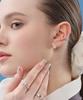 Xanadu Oval Stone Earrings_White | Silver