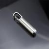Stainless Steel Waterproof Pill Bottle Keychain - Portable Multi-Compartment EDC Storage.
