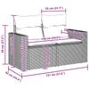 8 Piece Garden Sofa Set with Cushions Black Poly Rattan