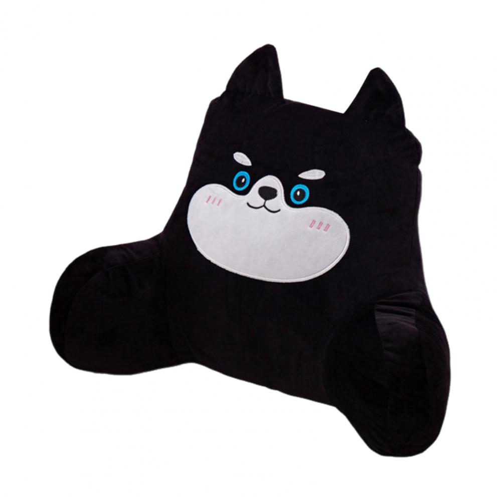 

Waist Cushion with Arm Support Cartoon Plush Throw Pillow Stuffed Waist Pillow Back Cushion for Sofa Bed Couch Office Chair чорний
