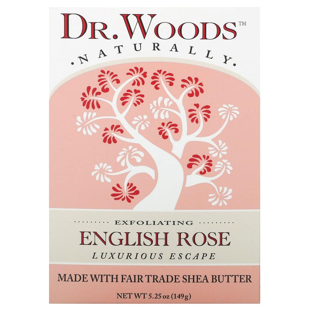 Dr. Woods English Rose Soap, Skin Whitening, 149 G (5.25 Oz)