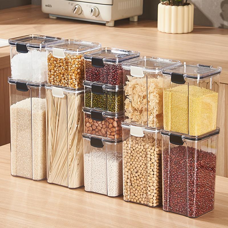 Transparent Plastic Food-Grade Storage Jar for Candy, Tea, Grains, and Cereal
