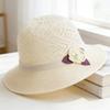 Flower Pattern Ladies Foldable Sun Hat With Wide Brim For Summer Sun Protection