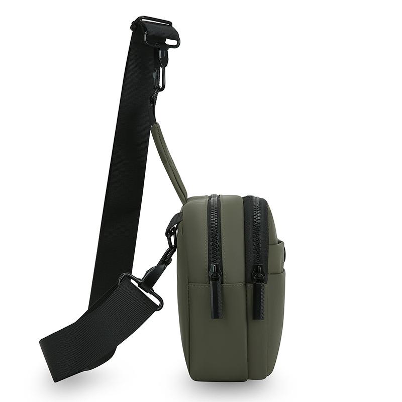 Herren Outdoor Brusttasche Umhängetasche Multifunktionale Umhängetasche Wasserdichte Kuh Handy Tasche