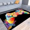 Gaming Esports Carpet Black Controller Pixel Design Non-Slip Floor Mat for Kids Playroom Bedroom Gaming Room Home Decoration