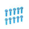 10PCS M3 26mm Aluminum Link Rod End Ball Joint for 1 10 1 8 Universal Remote Control CarBlue
