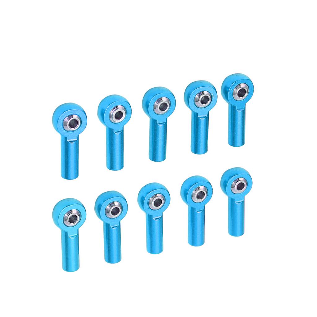 10PCS M3 26mm Aluminum Link Rod End Ball Joint for 1 10 1 8 Universal Remote Control CarBlue