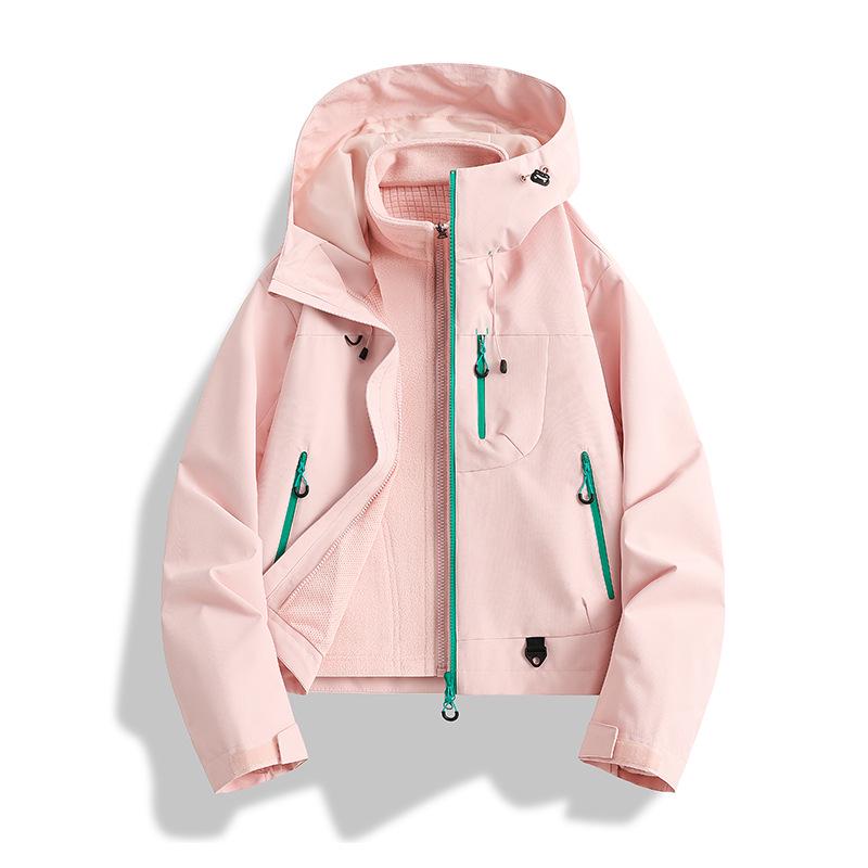 Petite Women's 2025 Outdoor 3-in-1 Waterproof Windproof Winter Mountaineering Jacket