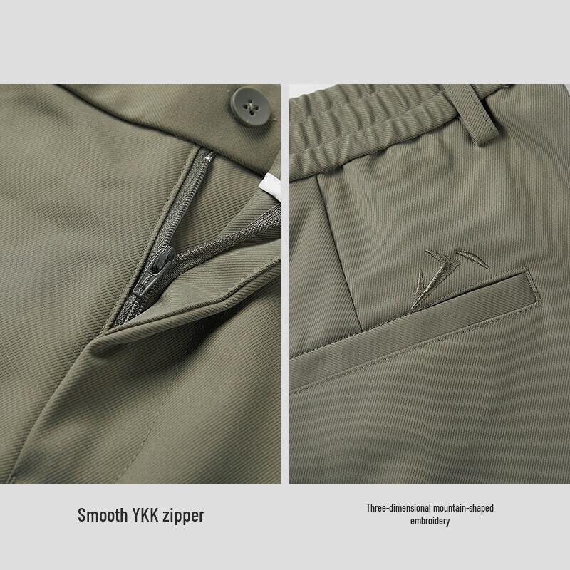 HLA Men's Autumn Casual Elastic Waist Straight-Leg Pants