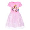 Girls Mesh Star Skirt Short Sleeve Children's Skirt Daily Comfort Dresses Girls
