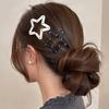 2Pcs Girl Hairpins Dot Print Star Cloud Shape Imitation Leather Hair Clips Non-Slip Stable BB Clips Hair Accessories