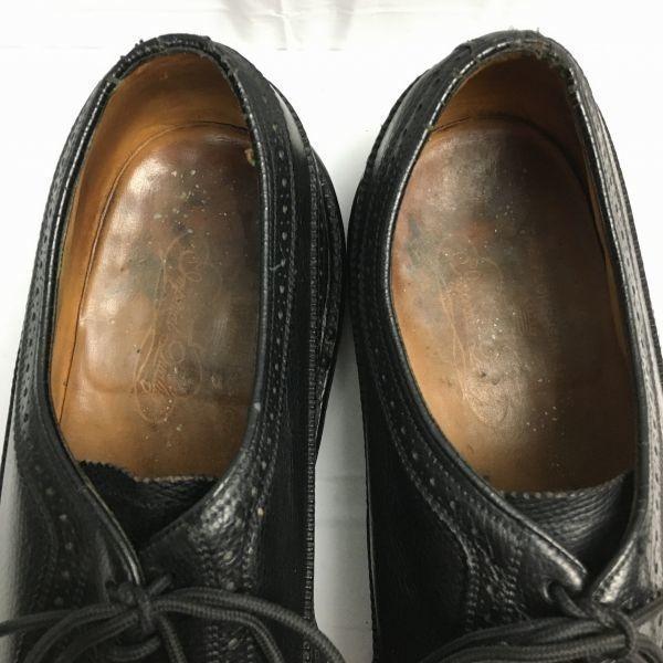 FLORSHEIM Imperial 80s Kenmoor Wingtip Business Shoes Black Size 11D 28.5-29.5 Men's(USED)