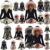 Luxurious Women Faux Fur Collar Hooded Parka Jacket For A Warm Winter