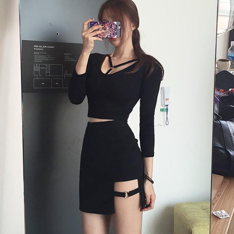 Women Irregular Skirt High Waist Mini Bag Hip Skirts