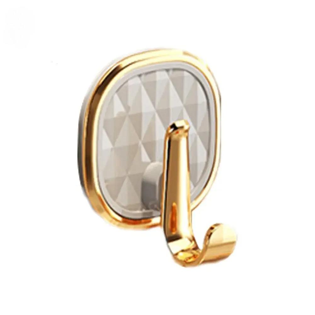 1pcs Luxury Punch-Free Wall Hooks Strong Sticky Coat Clothes Door Towel Bag Kitchen Organizer Hanger Key Easy Install Rack