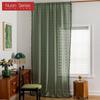 1PC Nuan Series Bohemian Tassel Hollow Sheer Curtain French Retro Translucent Gauze Curtain for Living Room Bedroom Balcony Window Home Decor