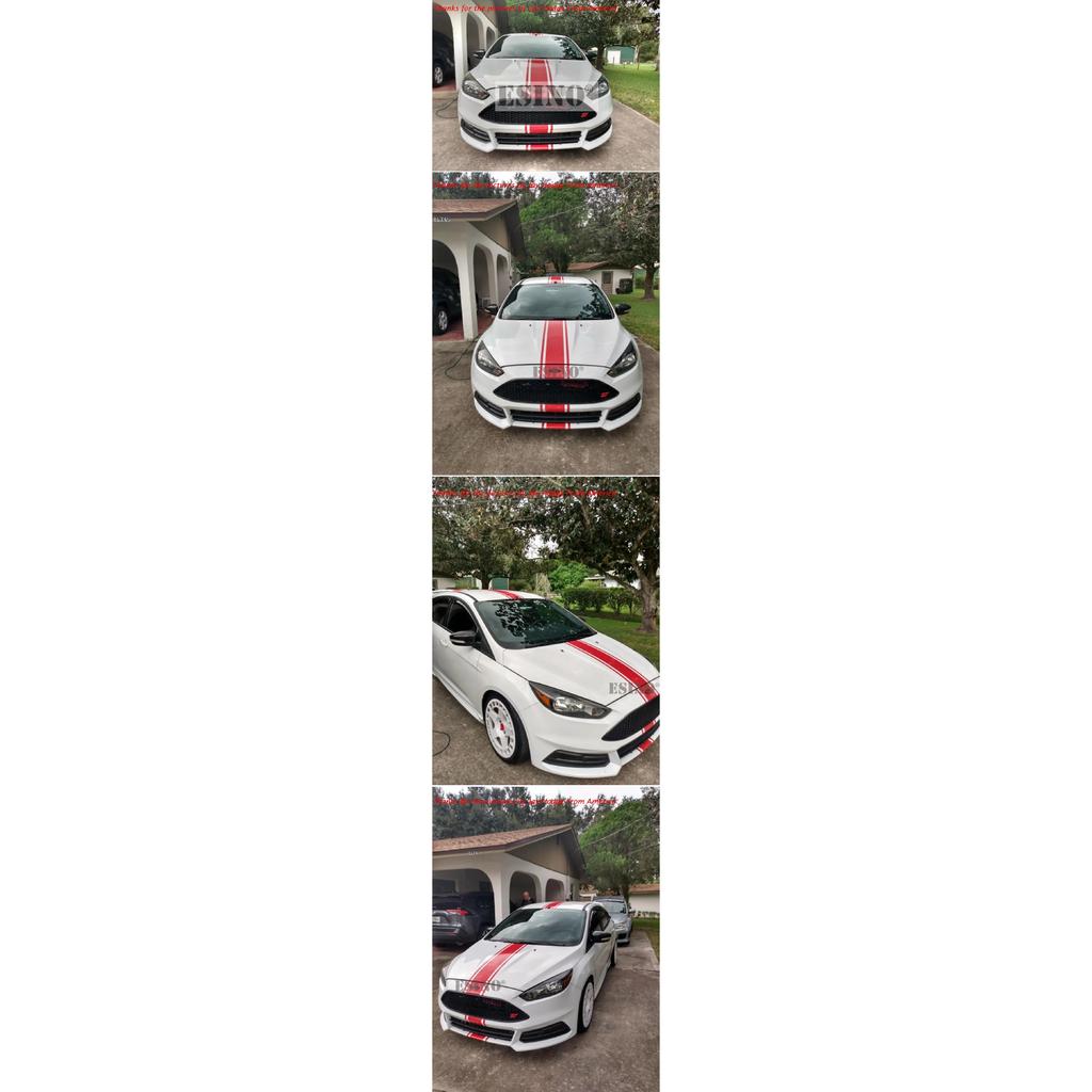 Horký prodej Nový styling Pruhované kryty kapoty auta Vinylová sportovní nálepka Dekorativní nálepka na hlavu Autopříslušenství 24 cm x 120 cm