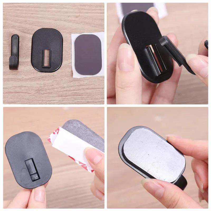 Magnetischer Haken Multifunktional Kein Bohren Starker Magnet Haken Wandmontierter Schlüsselanhänger Heimküche Badezimmer Aufbewahrungszubehör