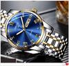 Swiss Automatic Men's Luminous Stainless Steel Calendar Watch – Korean Style Quartz for Couples