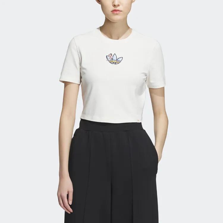 adidas Originals Monkey Kingdom Crop Top Women's Pink White (Unisex) Crop Tops IP1774