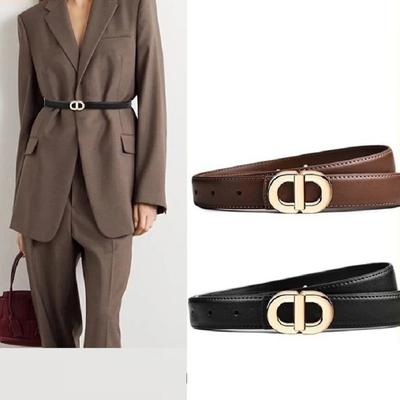 Belt for Women Leather Belt Fashion Casual Luxury Designer Jeans Dress Waist Strap Female Trouser All-match Woman Black Belt