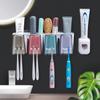 Wall-Mounted Toothbrush Rack, Multi-Functional Storage, Electric Toothbrush Mouthwash Cup, Bathroom Free Punching Storage Rack