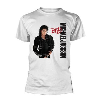 T-shirt Blanc Michael Jackson 'Bad' - Nouveau T-shirt Unisexe