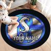 FC Schalke 04 Custom Name Round Area Rug,Carpet Rug for Living Room Bedroom Sofa Playroom Decor,Non-slip Floor Mat