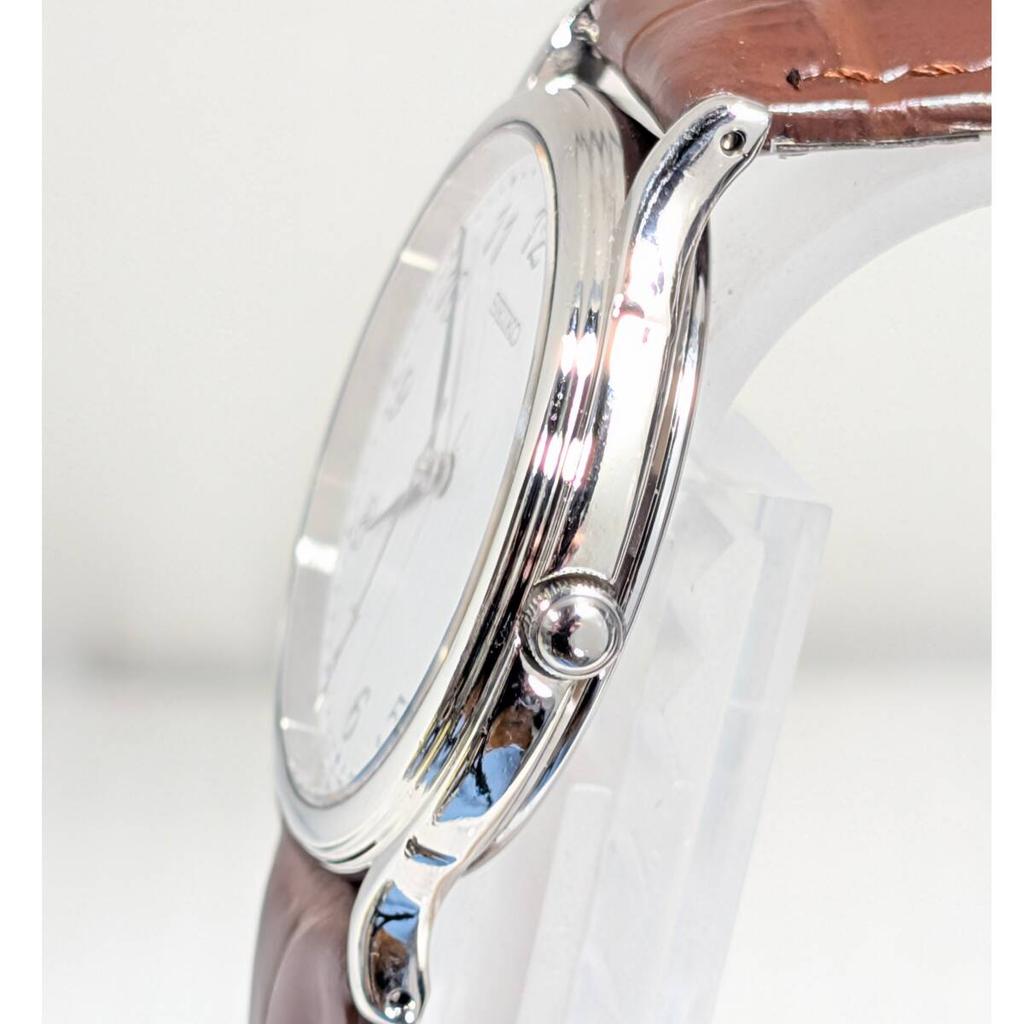 SEIKO quartz battery and strap fully sapphire men's watch, replaced, functional, D-26, crystal