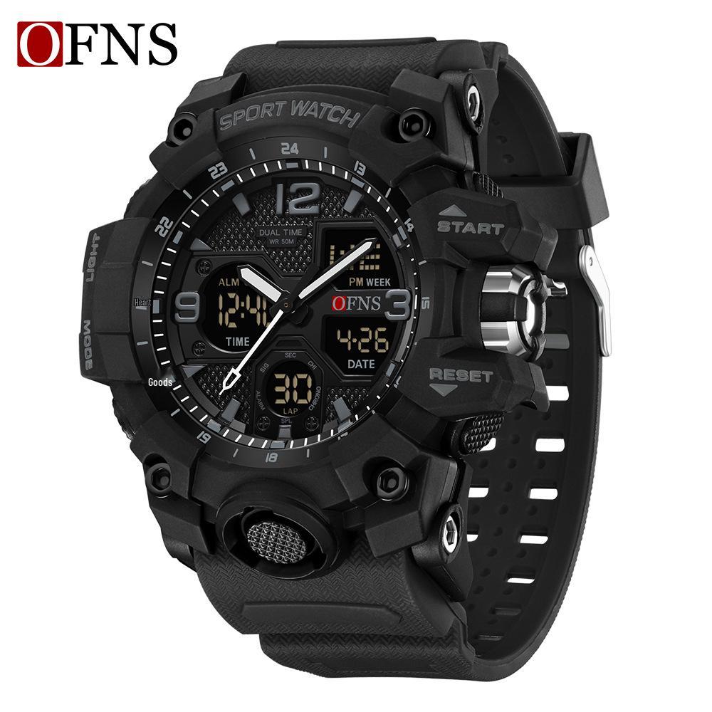 Sanda Fashion Waterproof Dual-Display Sports Watch with Luminous Features for Teens