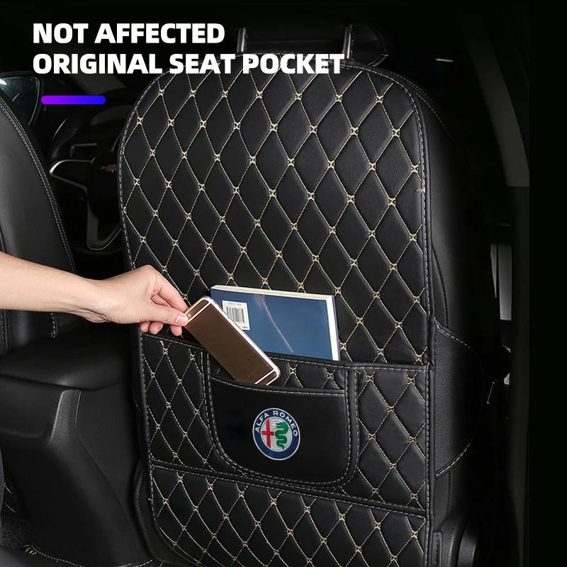 Car Seat-Back Protective Pads Waterproof Accessory For Alfa Romeo 159 147 156 166 Giulietta Giulia Mito Stelvio Brera Spider uln563