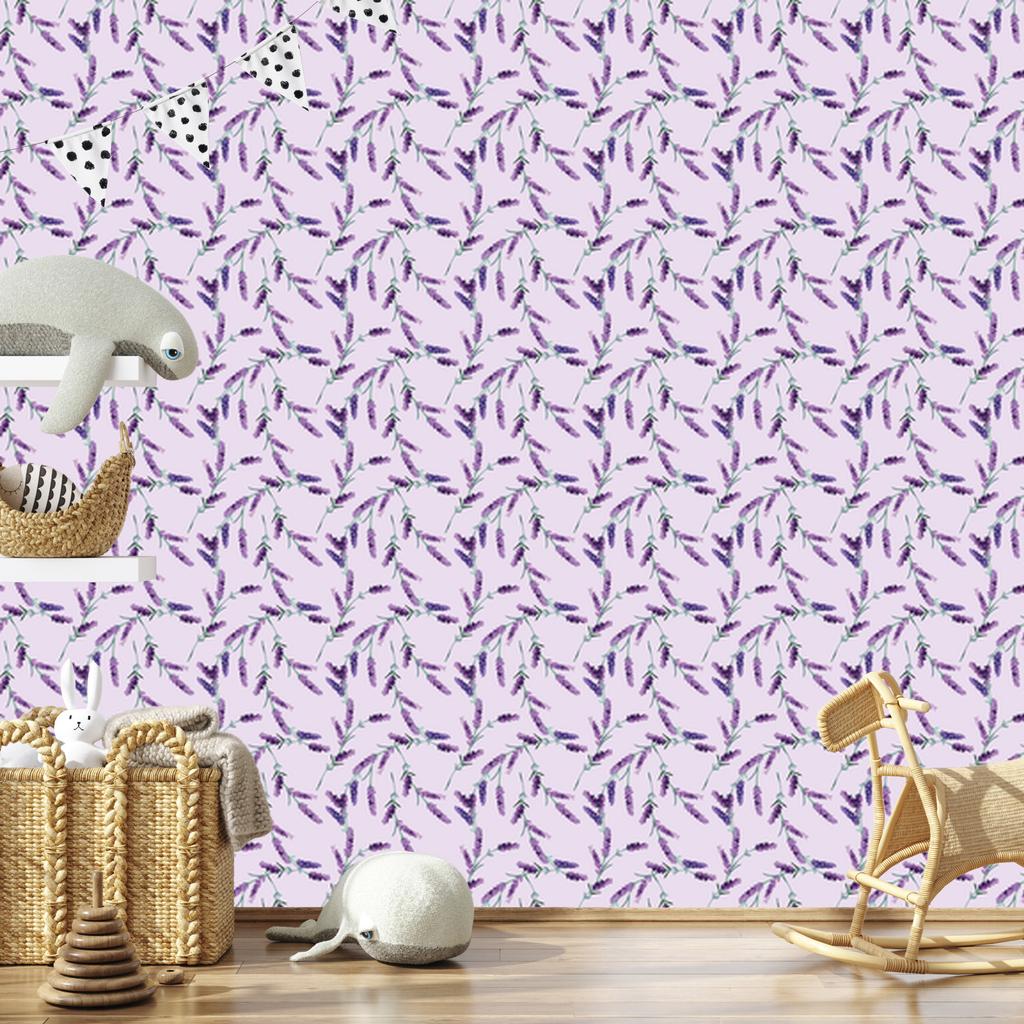 Lavender Leaves Wallpaper for Living Room and Bedroom 50x1000