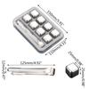 Ice Cubes with Nonslip Clip Reusable Whiskey Square Stone Drink Coolers