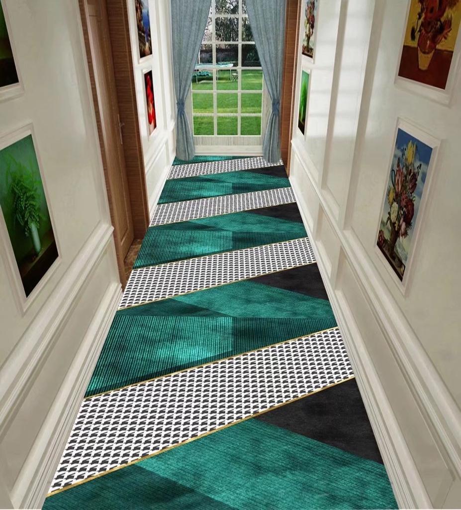 Modern Runner Long Corridor Carpets Washable Luxury Hallway Decor Home Floor Mats Entryway Rug