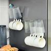 No Drilling Coffee Cups Holder 3/4 Hook Cup Holder Multifunctional Cup Storage Rack  Kitchen