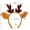 Samcos Christmas Reindeer Headband, Two Colors, Deer Antler Hair Accessory, Cute Hair Ornament, Cosplay, Unisex (Brown)