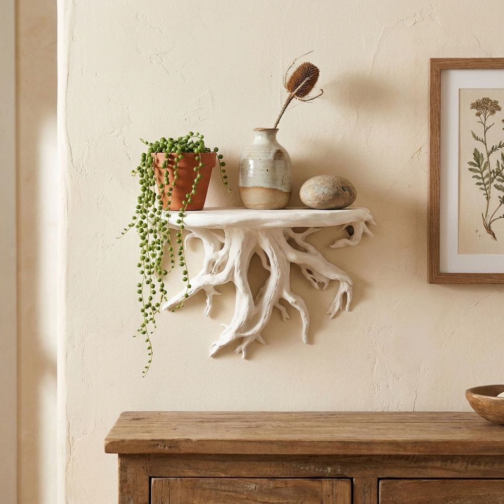 Plastic Tree Root Shaped Wall Rack 3D Printed Storage Stand Wall Mount Display Rack Bedroom Decor