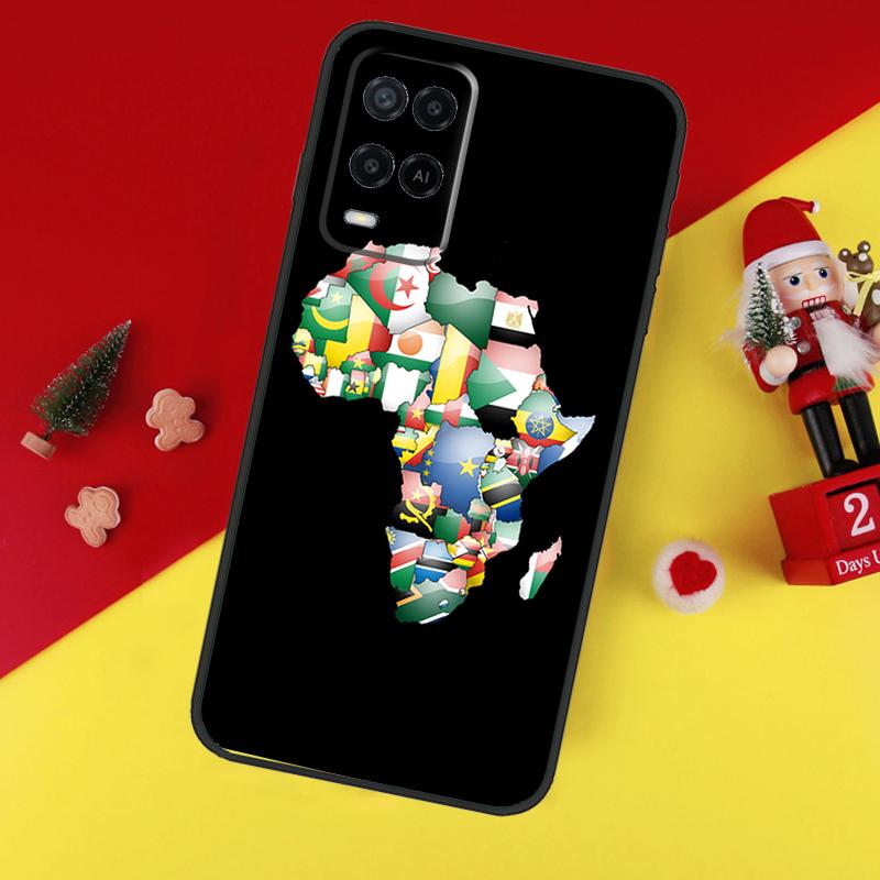 Africa Map Geography Case For Oppo A78 A98 A18 A38 A58 A5 A6 Pro A54 A74 A94 A17 A57 A80 A60 A40 A96 A76 A16 A15