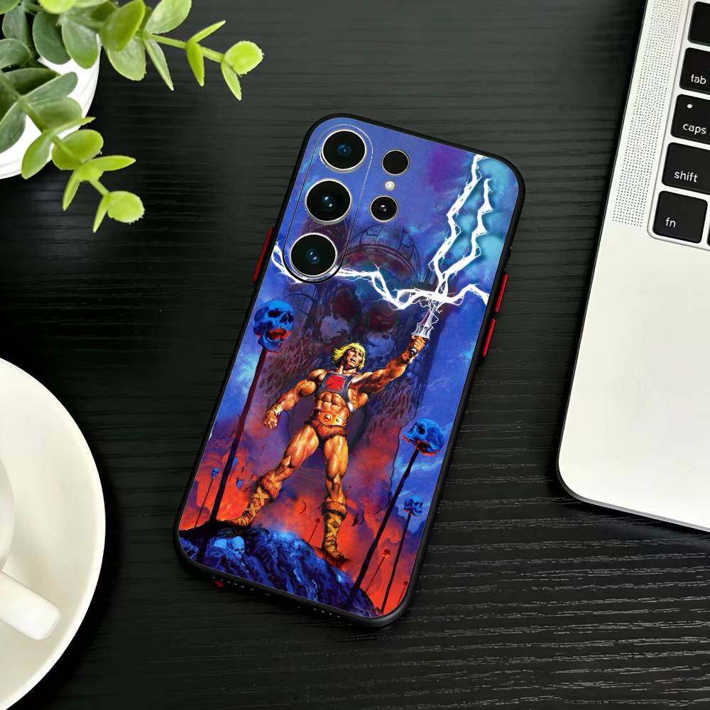 M-MOTU He-Man Phone Case For Samsung S26,S25,S24,S23,S22,S21,S20,S30,Ultra,Plus,Fe,Note,5G Black Cover