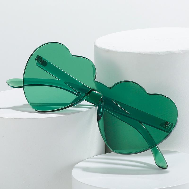 Love Sunglasses, Candy-Colored Heart-Shaped Glasses, Beach Peach Heart Sunglasses.