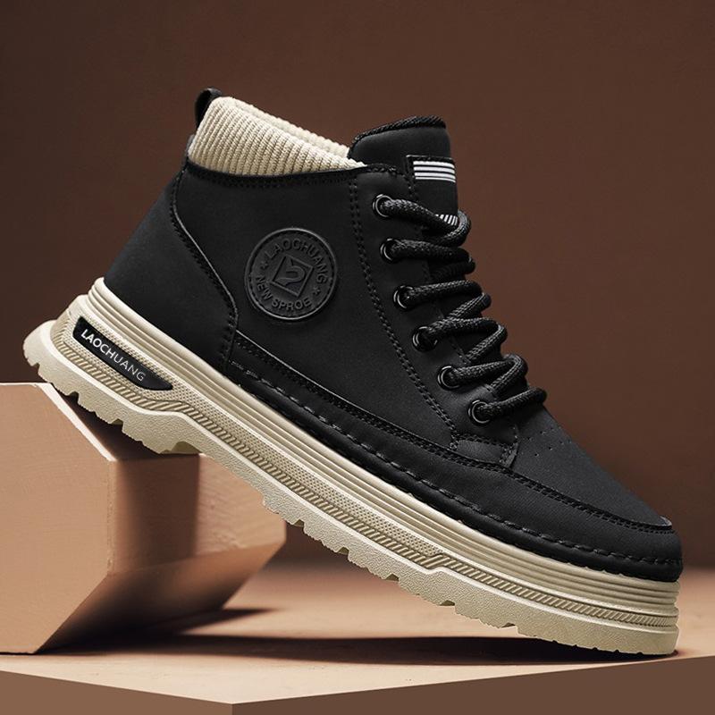 2025 winter new Martin boots men's high-top British style retro leather shoes casual trend classic tooling boots