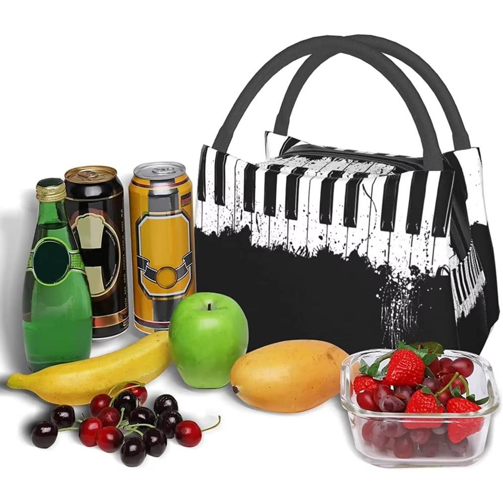 Klavier Lunchtasche Isolierte Tragetasche Faltbare Wiederverwendbare Isolierte Einkaufs-Lebensmitteltasche Büro Picknick Reisetasche