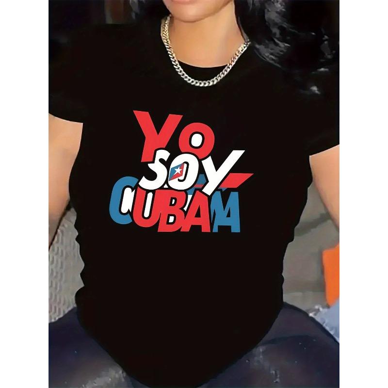 

T-Shirt with Yo Soy Cubano Design | Durable and Lightweight, Ideal for Casual Dining, Comfortable Fit, Stylish Graphic Tee for Everyday Use, 4XL чорний