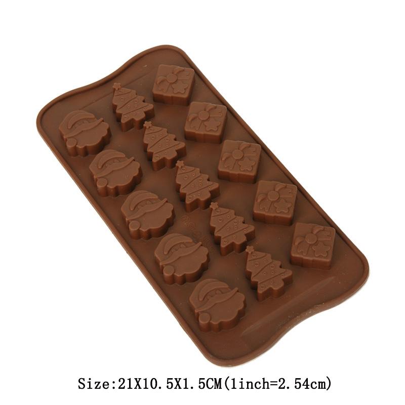 3D Christmas Chocolate Mold Snowman Socks Christmas Trees Silicone Cake Mould Candy Cookies DIY Make Chocolate Candy Tool