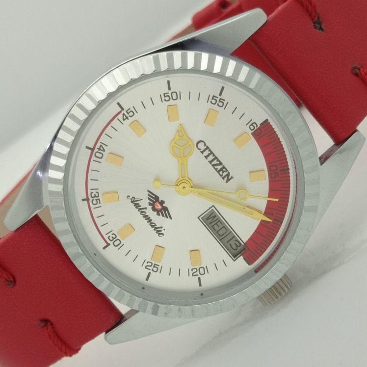 

REFURBISHED CITIZEN AUTOMATIC 8200 JAPAN MENS SILVER DIAL WATCH 09-a413182-2 Sku009-a413182