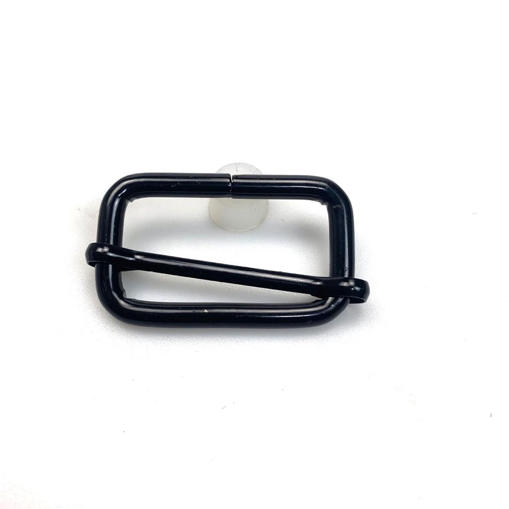 Electroplated 4.8MM Black Iron Ladder Buckle for Backpack Accessories